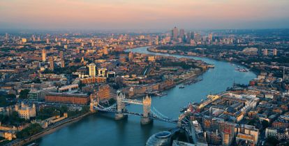 vue aérienne de Londres