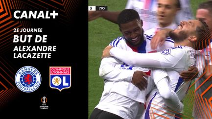 Le but de Alexandre Lacazette contre Glasgow Rangers (46')