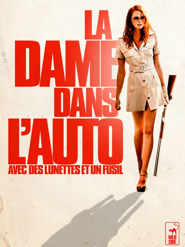 Affiche du film La dame dans l'auto avec des lunettes et un fusil