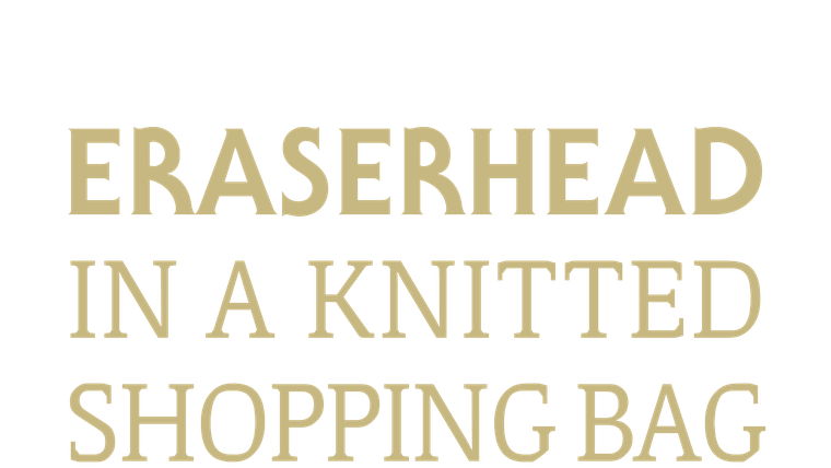 Eraserhead in a Knitted Shopping Bag