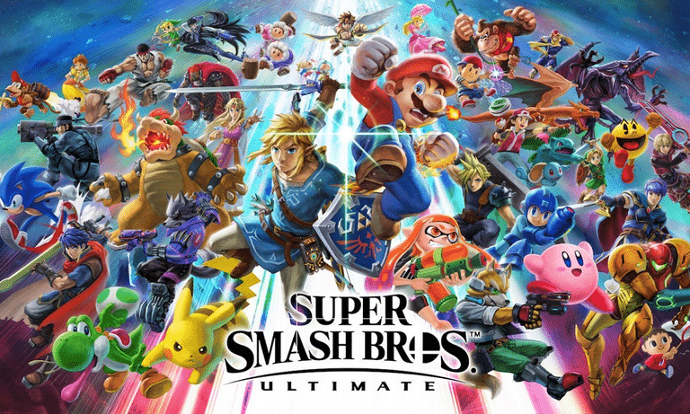 Le roster officiel du jeu de combat Super Smash Bros. Ultimate sur Nintendo Switch.